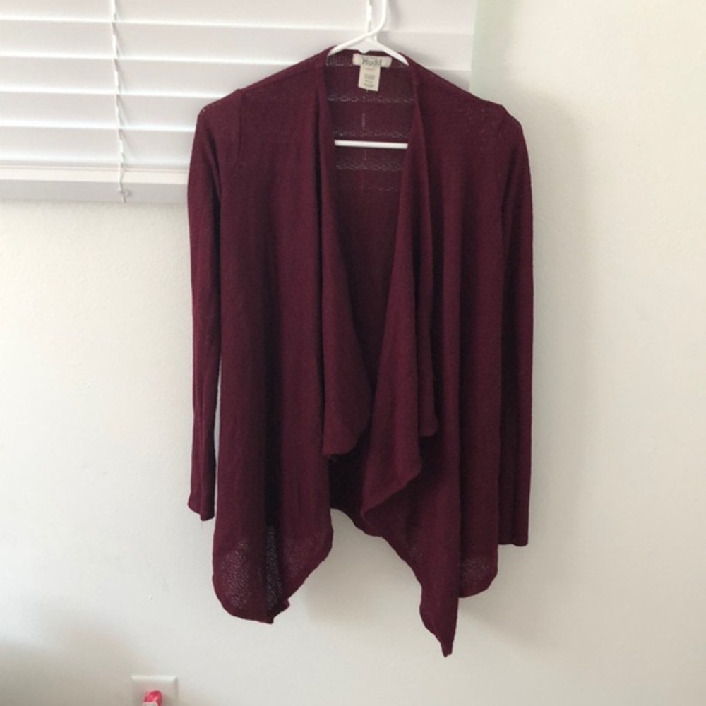 Maroon cardigan